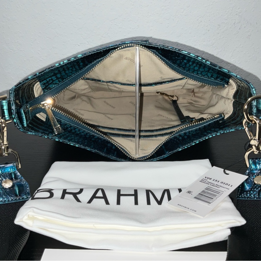 Brahmin Leia BLUE PATINA MELBOURNE W/Eye NWT - Picture 8 of 9